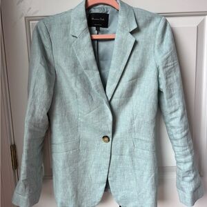 Massimo Dutti Women's Soft Green Blazer